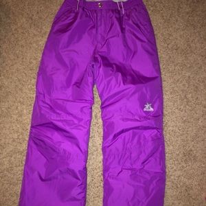 Purple snow pants